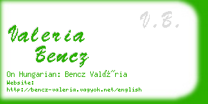 valeria bencz business card